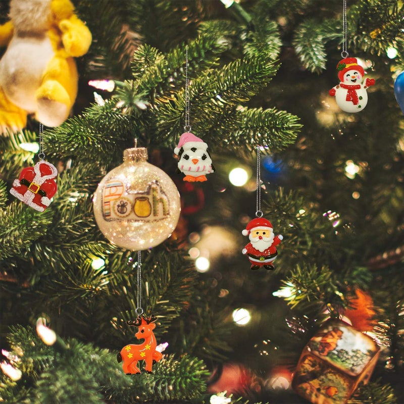 kockuu 30pcs Mini Christmas Ornaments for Mini Tree Decorations Small Christmas Ornaments Resin Miniatures for Craft Christmas Decor - Image 2